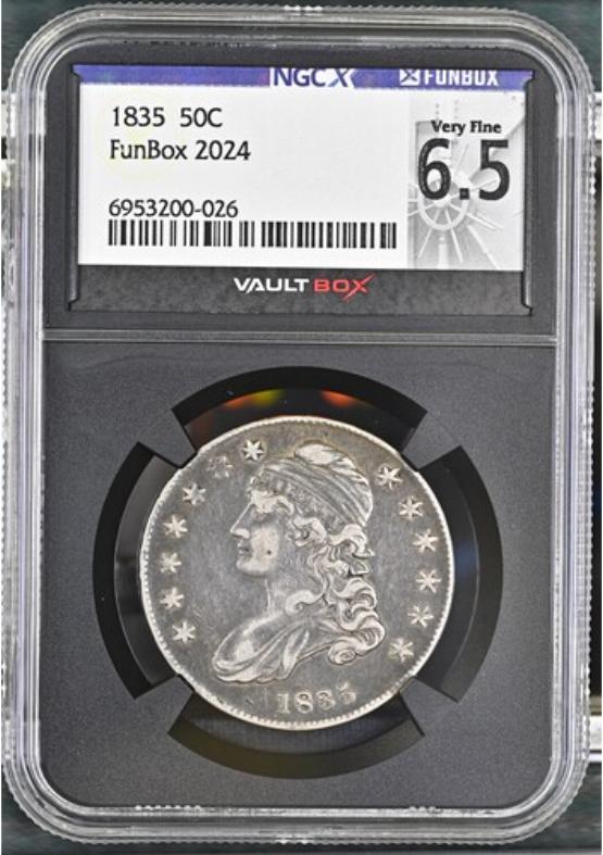 1835 50C NGCX VERY FINE 6.5 FRONT