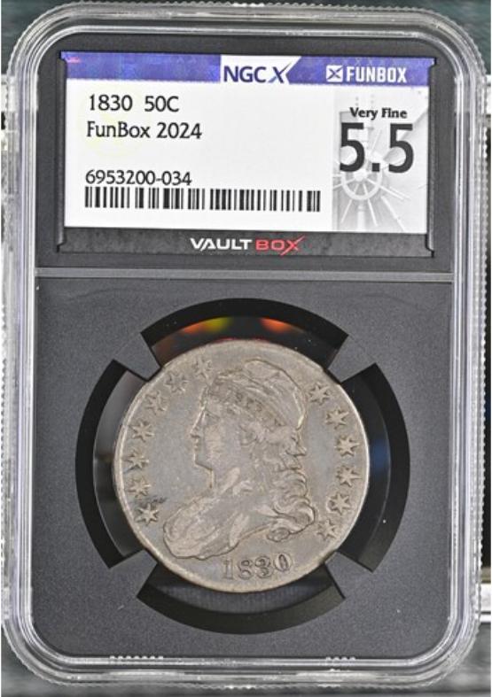 1830 50C NGCX VERY FINE 5.5 FRONT