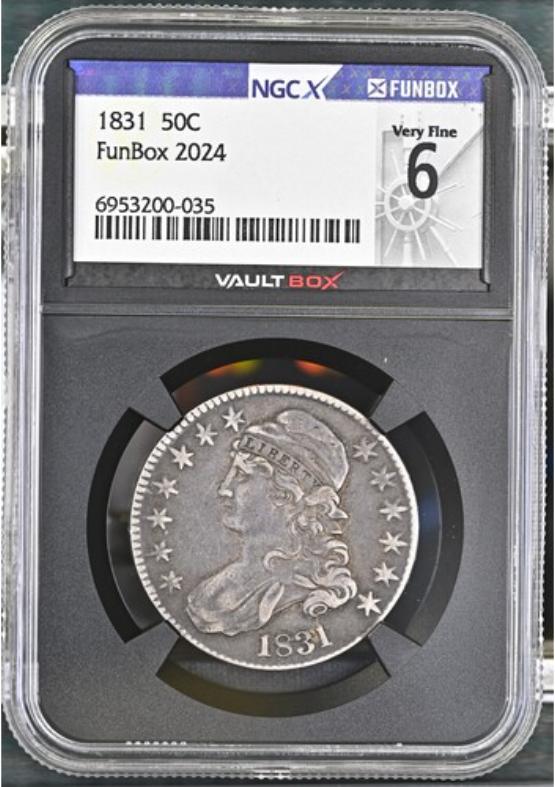 1831 50C NGCX VERY FINE 6 FRONT