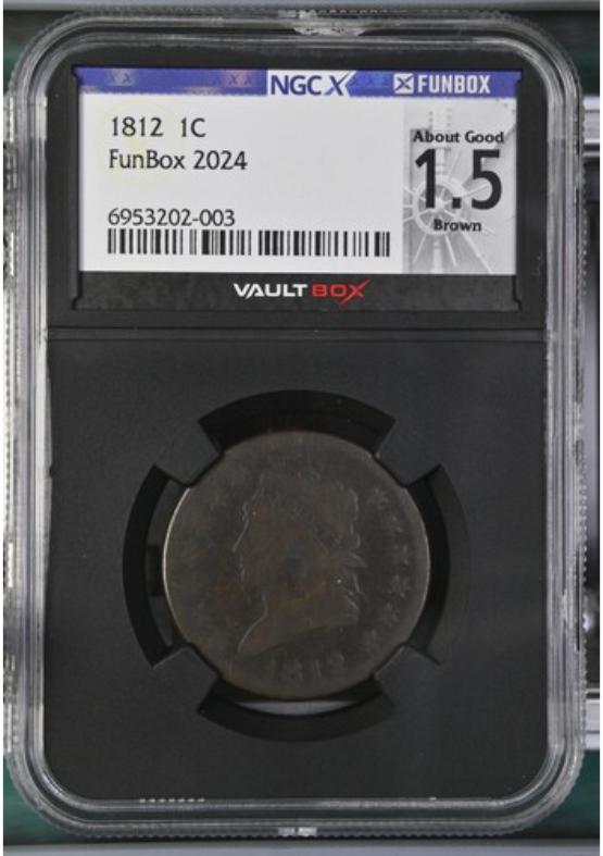 1812 1C NGCX ABOUT GOOD 1.5 BROWN FRONT