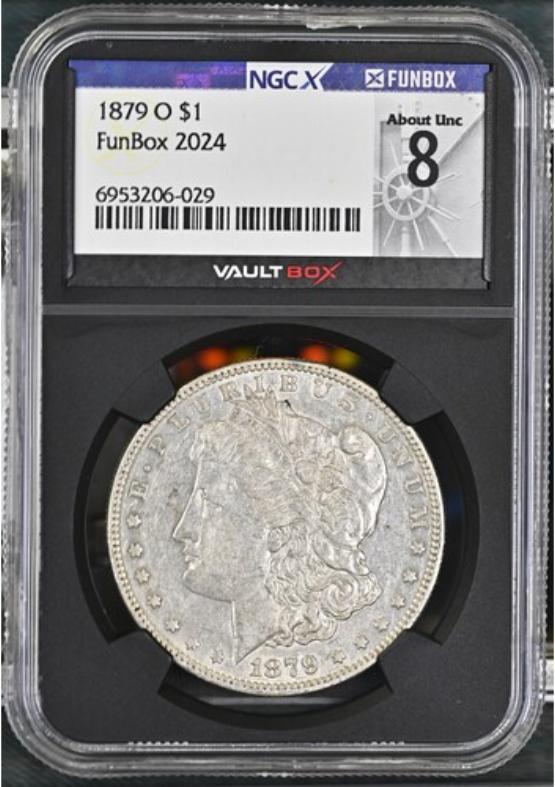 1879-O $1 NGCX ABOUT UNC 8 FRONT