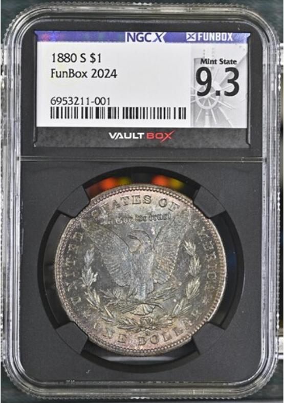 1880-S $1 NGCX MINT STATE 9.3 FRONT