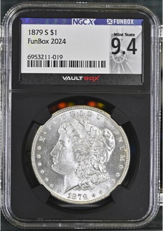 1879-S $1 NGCX MINT STATE 9.4 FRONT