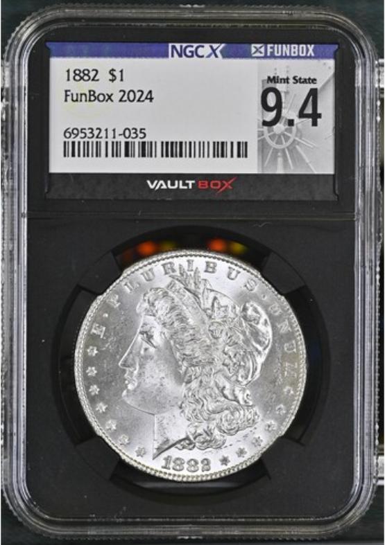 1882 $1 NGCX MINT STATE 9.4 Front