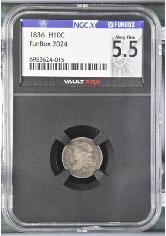 1836 H10C NGCX VERY FINE 5.5 FRONT