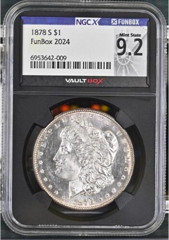 1878-S $1 NGCX MINT STATE 9.2 FRONT