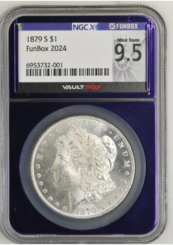1879-S $1 NGCX MINT STATE 9.5 FRONT
