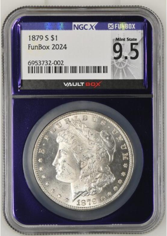 1879-S $1 NGCX MINT STATE 9.5 FRONT