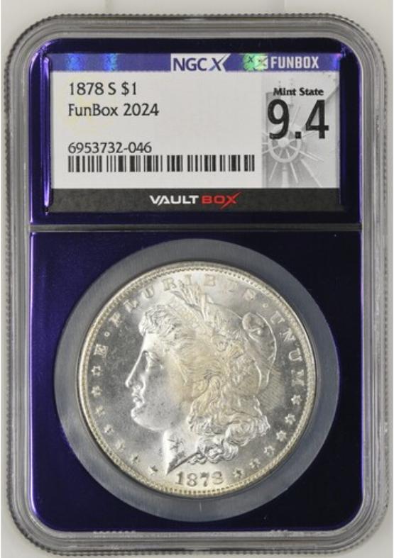 1878-S $1 NGCX MINT STATE 9.4 FRONT