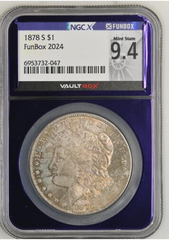 1878-S $1 NGCX MINT STATE 9.4 FRONT