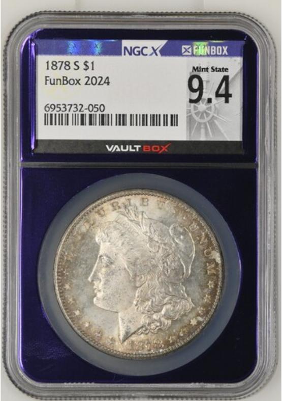 1878-S $1 NGCX MINT STATE 9.4 FRONT