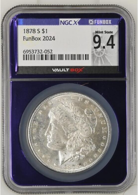 1878-S $1 NGCX MINT STATE 9.4 FRONT