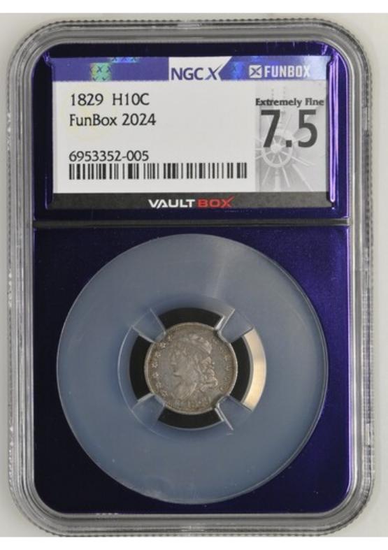 1829 H10C NGCX EXTREMELY FINE 7.5 FRONT