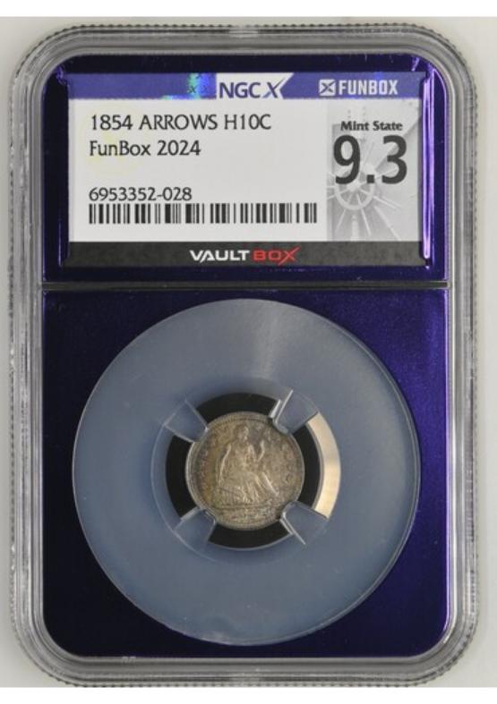 1854 ARROWS H10C NGCX MINT STATE 9.3 FRONT