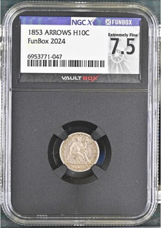 1853 ARROWS H10C NGCX EXTREMELY FINE 7.5 FRONT
