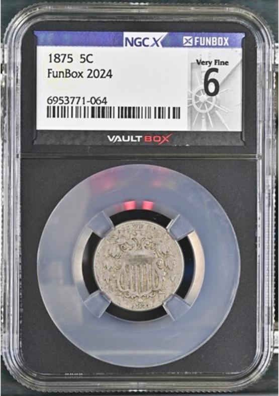 1875 5C NGCX VERY FINE 6 FRONT