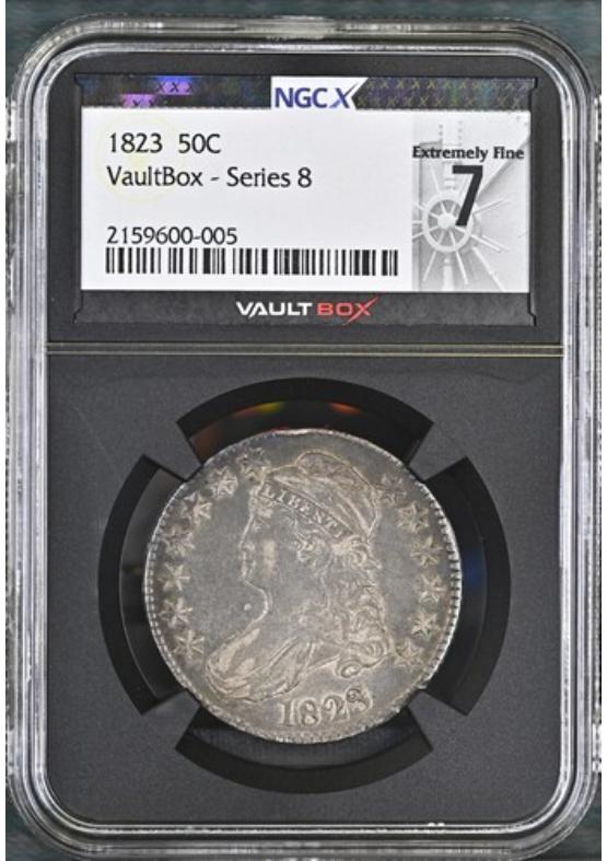 1823 50C NGCX EXTREMELY FINE 7 Series 8 Front