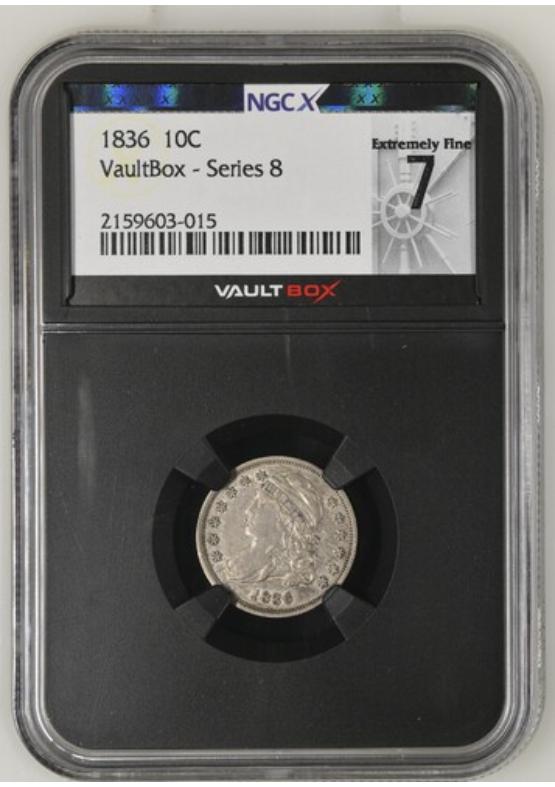 1836 10C NGCX EXTREMELY FINE 7 Series 8 Front