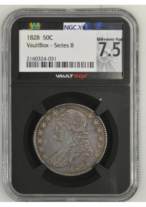 1828 50C NGCX EXTREMELY FINE 7.5 Series 8 Front