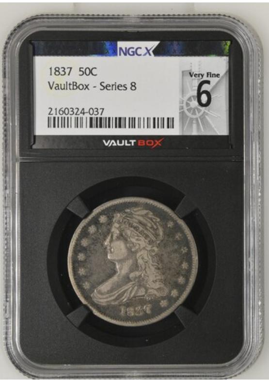 1837 50C NGCX VERY FINE 6 Series 8 Front