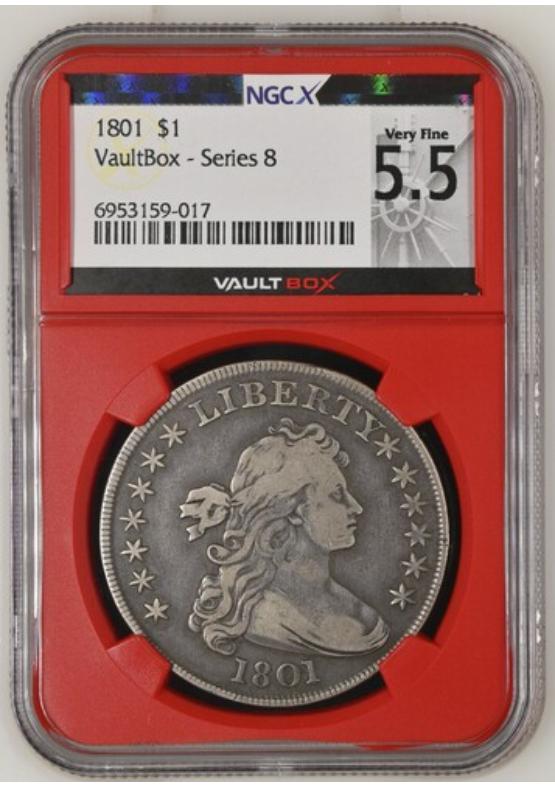 1801 $1 NGCX VERY FINE 5.5 Series 8 Front