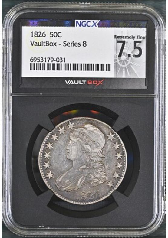 1826 50C NGCX EXTREMELY FINE 7.5 Series 8 Front