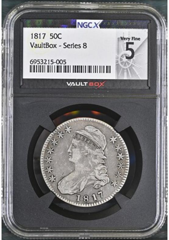 1817 50C NGCX VERY FINE 5 Series 8 Front