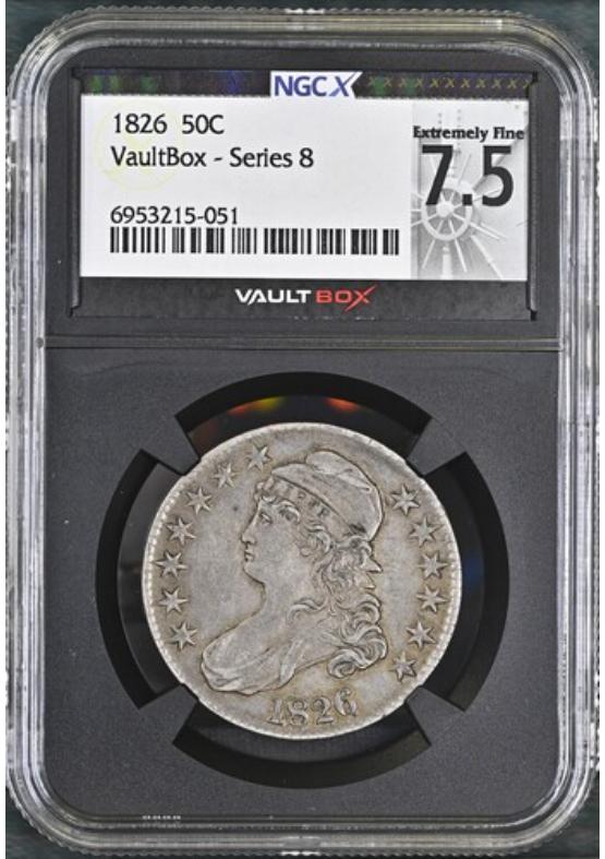 1826 50C NGCX EXTREMELY FINE 7.5 Series 8 Front