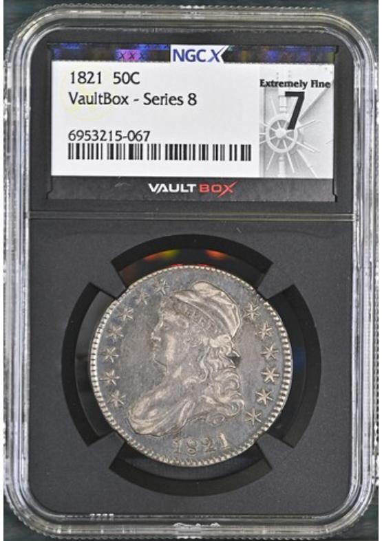 1821 50C NGCX EXTREMELY FINE 7 Series 8 Front