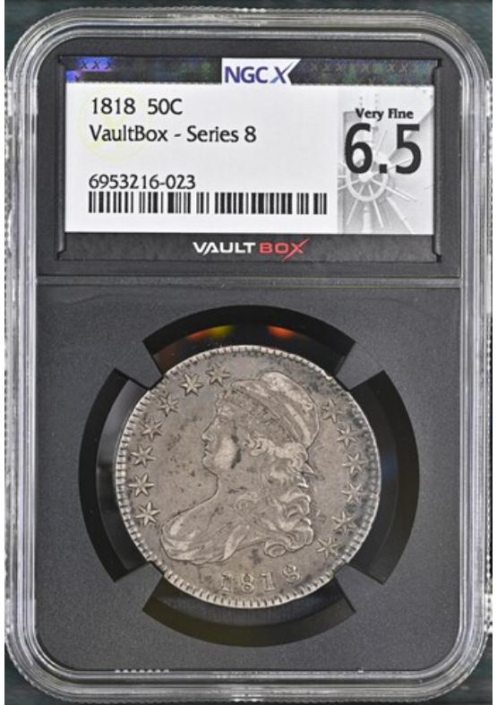 1818 50C NGCX VERY FINE 6.5 Series 8 Front