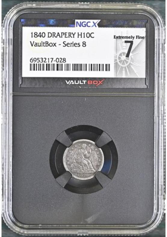 1840 DRAPERY H10C NGCX EXTREMELY FINE 7 Series 8 Front