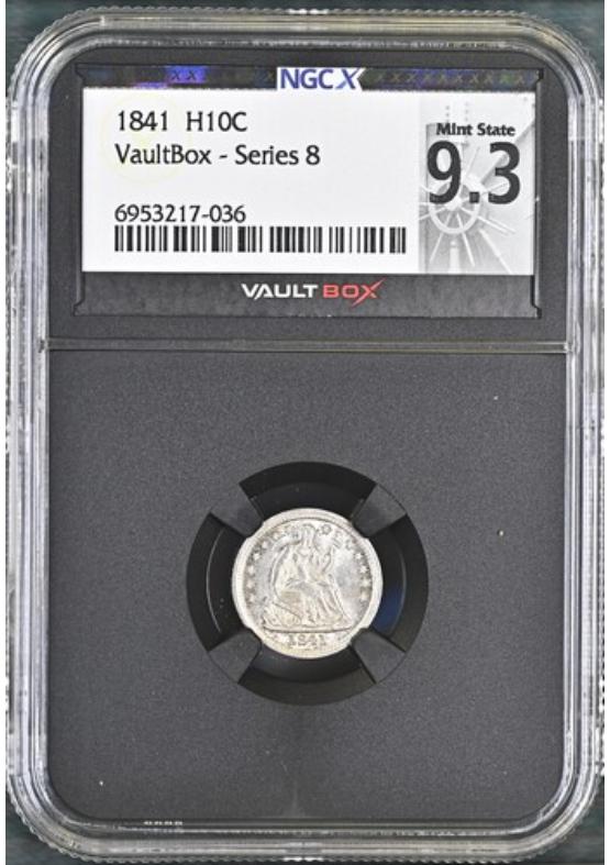 1841 H10C NGCX MINT STATE 9.3 Series 8 Front
