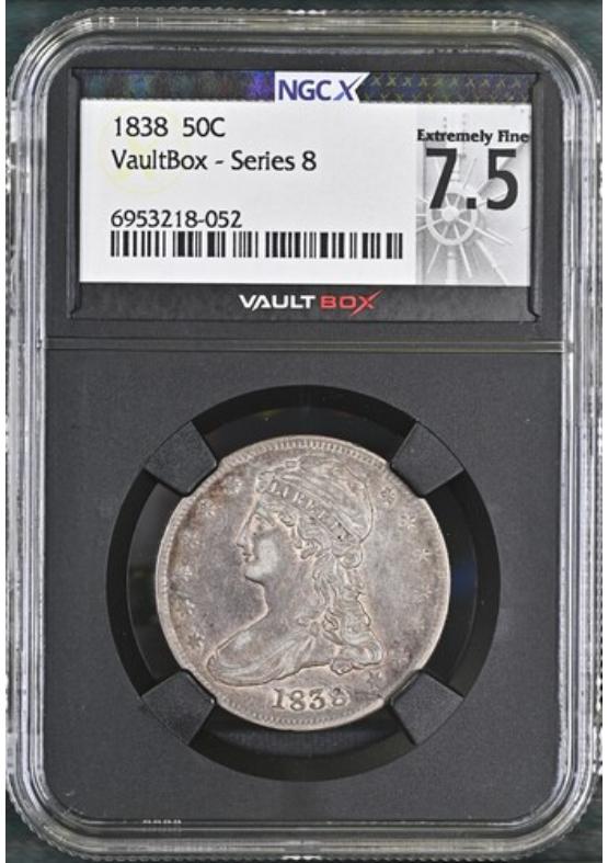 1838 50C NGCX EXTREMELY FINE 7.5 Series 8 Front