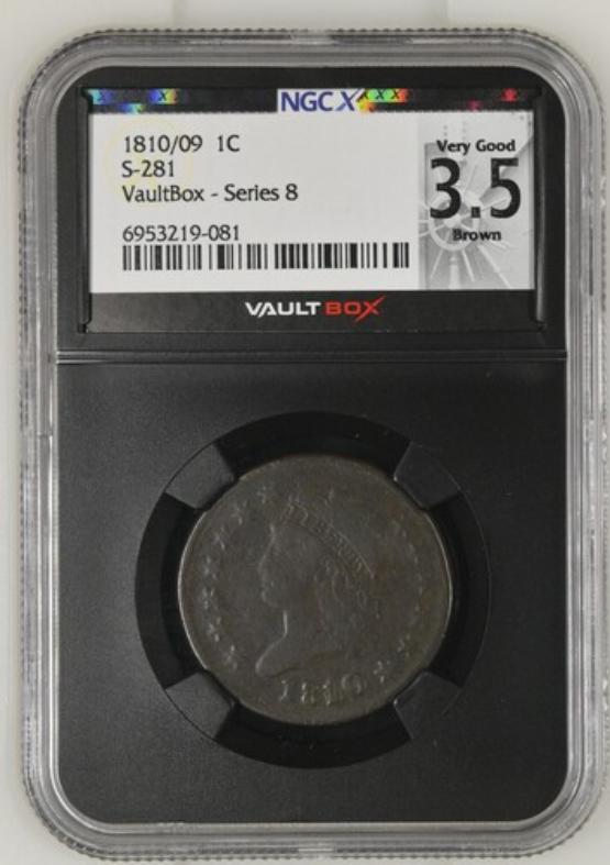 1810/09 S-281 1C NGCX VERY GOOD 3.5 BROWN Series 8 Front