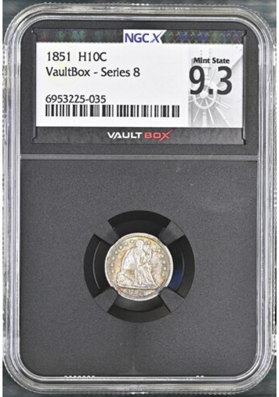 1851 H10C NGCX MINT STATE 9.3 Series 8 Front