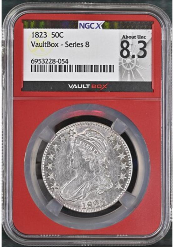 1823 50C NGCX ABOUT UNCIRCULATED 8.3 Series 8 Front