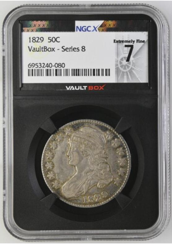 1829 50C NGCX EXTREMELY FINE 7 Series 8 Front
