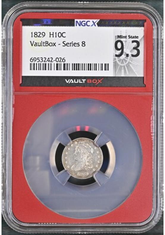 1829 H10C NGCX MINT STATE 9.3 Series 8 Front