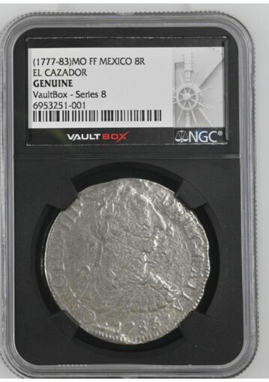(1777-83)MO FF MEXICO 8R EL CAZADOR NGC GENUINE Series 8 Front