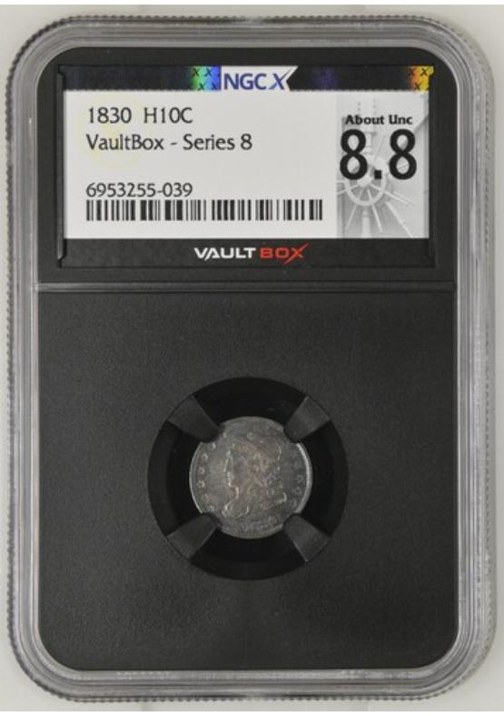 1830 H10C NGCX ABOUT UNCIRCULATED 8.8 Series 8 Front