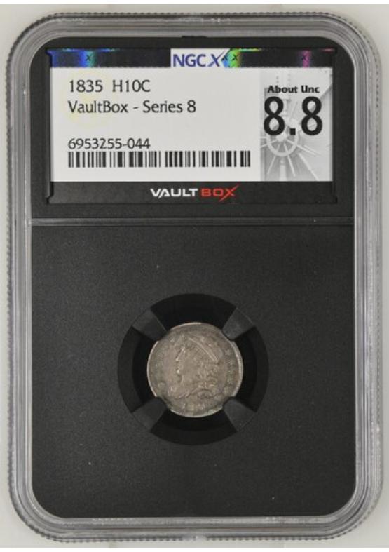 1835 H10C NGCX ABOUT UNCIRCULATED 8.8 Series 8 Front
