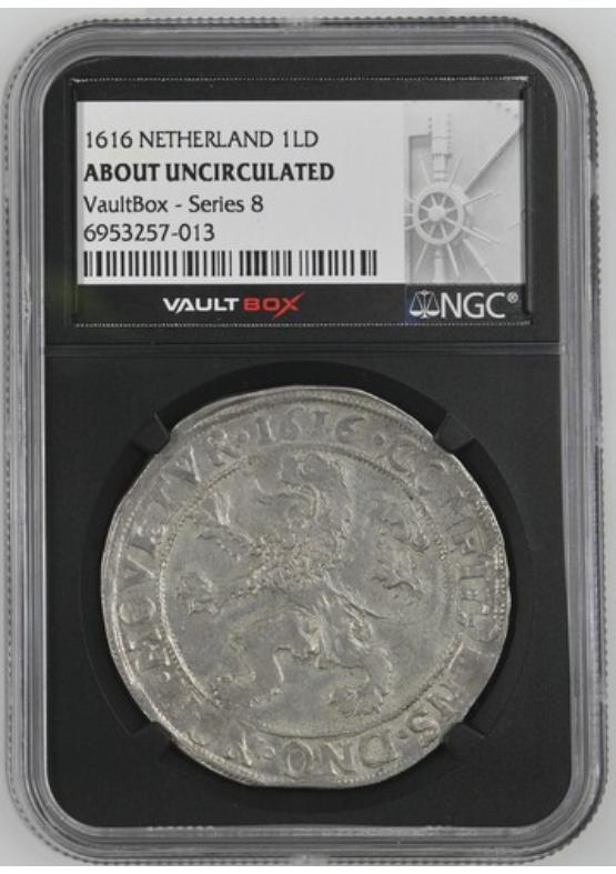 1616 NETHERLAND 1LD NGC ABOUT UNCIRCULATED Series 8 Front