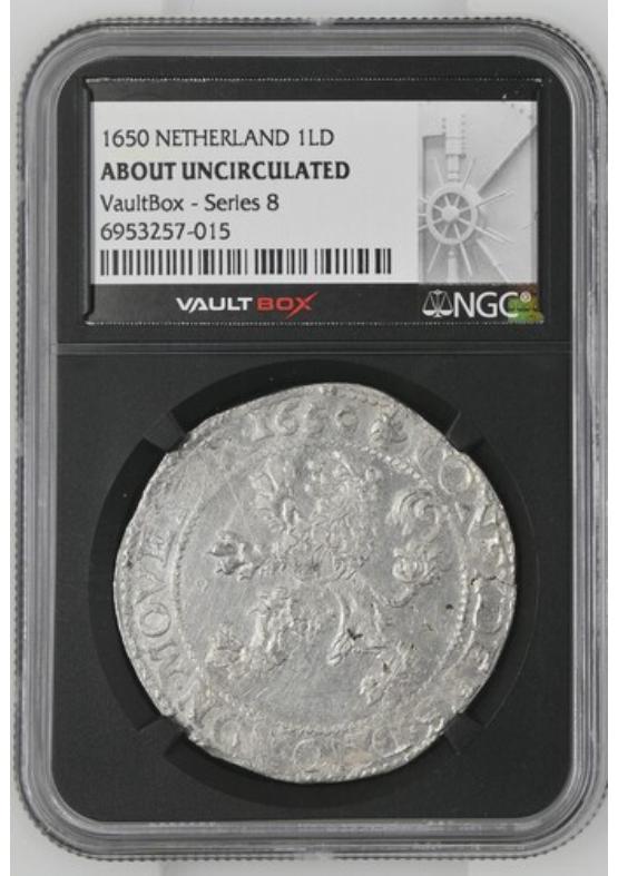 1650 NETHERLAND 1LD NGC ABOUT UNCIRCULATED Series 8 Front