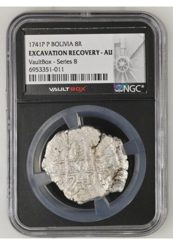 1741P P BOLIVIA 8R CERRO RICO HOARD  NGC EXCAVATION RECOVERY - AU Series 8 Front