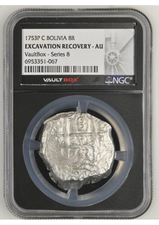 1753P C BOLIVIA 8R CERRO RICO HOARD  NGC EXCAVATION RECOVERY - AU Series 8 Front
