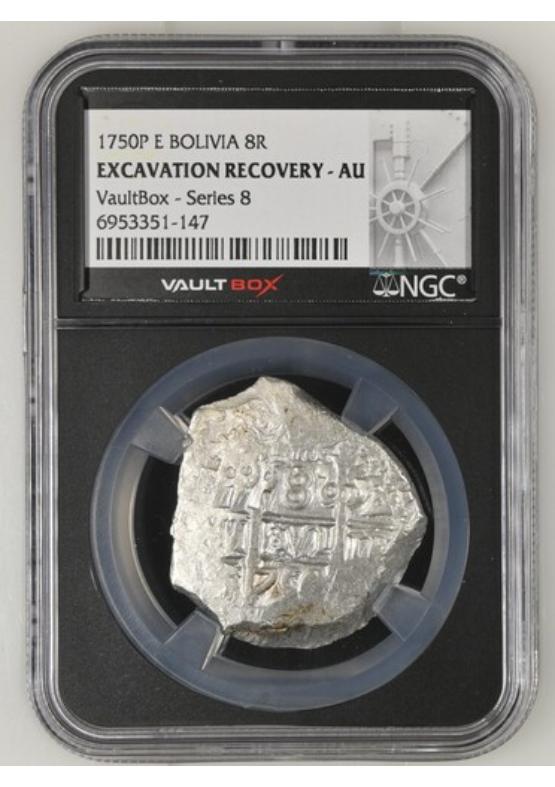 1750P E BOLIVIA 8R CERRO RICO HOARD  NGC EXCAVATION RECOVERY - AU Series 8 Front