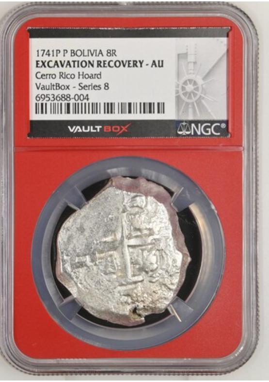 1741P P BOLIVIA 8R CERRO RICO HOARD NGC EXCAVATION RECOVERY - AU Series 8 Front