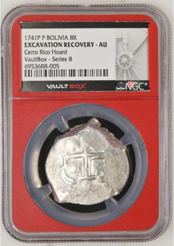 1741P P BOLIVIA 8R CERRO RICO HOARD NGC EXCAVATION RECOVERY - AU Series 8 Front