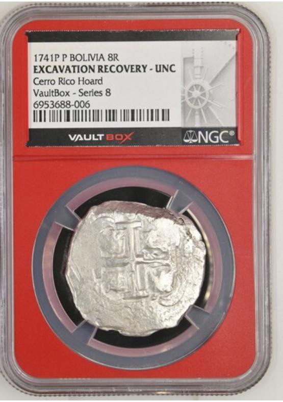 1741P P BOLIVIA 8R CERRO RICO HOARD NGC EXCAVATION RECOVERY - UNC Series 8 Front