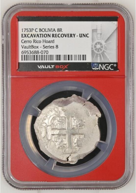 1753P C BOLIVIA 8R CERRO RICO HOARD NGC EXCAVATION RECOVERY - UNC Series 8 Front